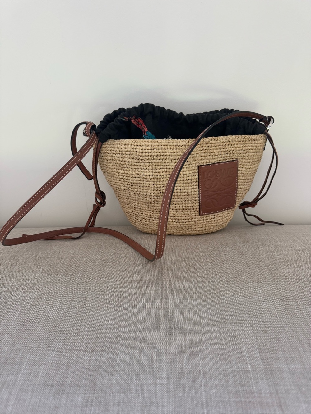 Loewe raffia Pochette crossbody. - Picture 7 of 12